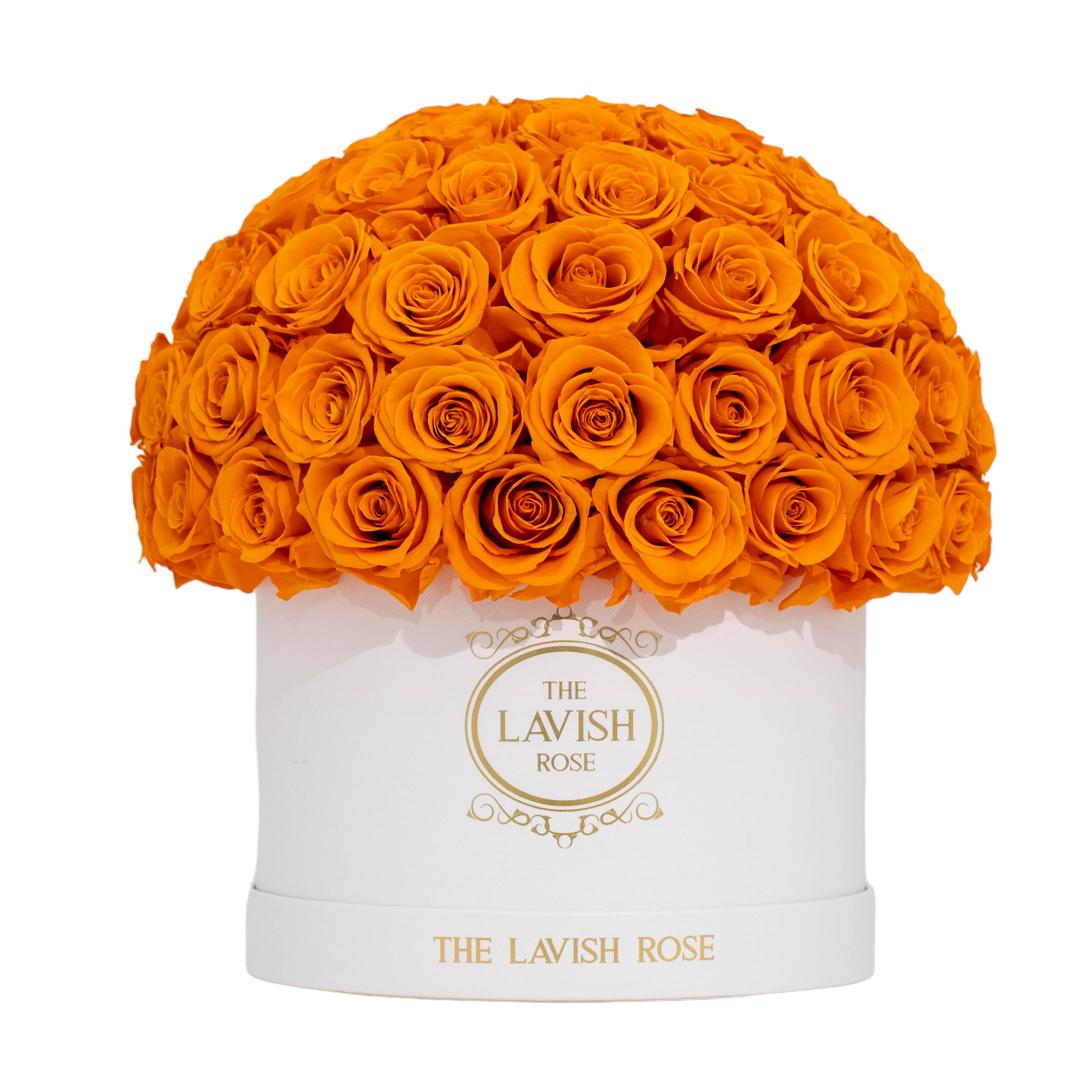 Orange and White Roses Box